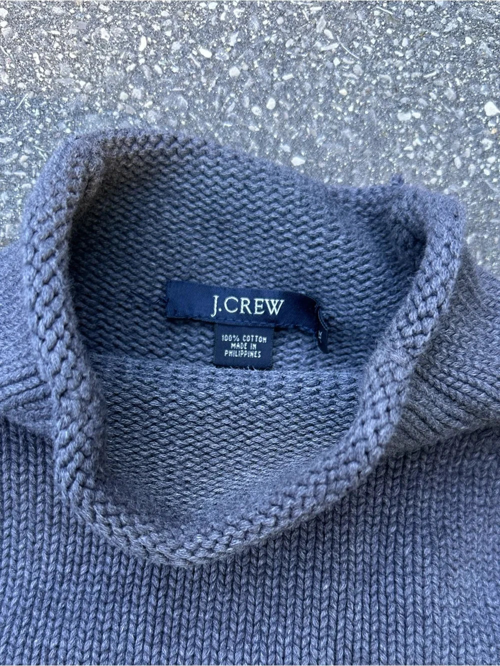 **VINTAGE** Classic J.Crew Rollneck Cotton Sweater. Relaxed Fit. GREY. XL. 90s